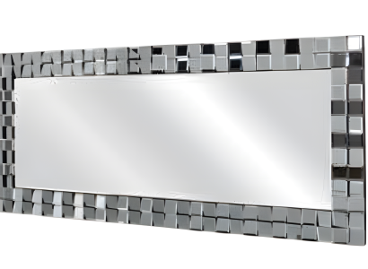 Grauer Spiegel aus Glas modern eleganter Wohnstil