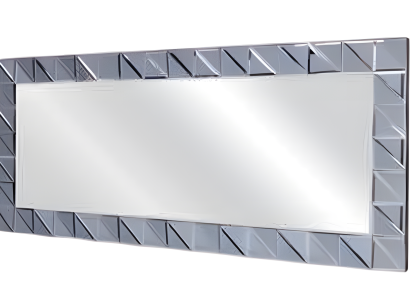 Grauer moderner Spiegel aus Glas für Wohnzimmer, Schlafzimmer, Flur