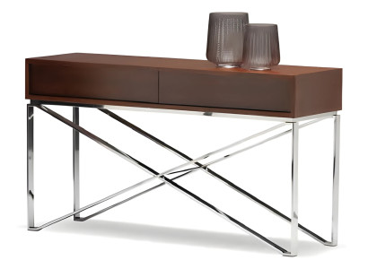 Die neutrale, schlichte Konsolentisch wirkt mühelos und lenkt nicht ab.