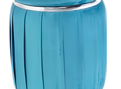 Blauer Holz Hocker modern, stilvoll, kompakt für Wohnzimmer und Flur