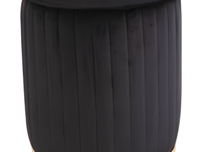 Schwarzer Holz Hocker modern, elegante Sitzgelegenheit