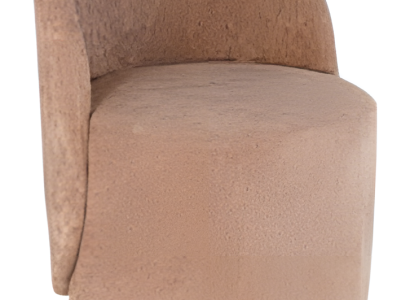 Beiger Holz-Textil Hocker Elegant Modern Wohnzimmerstuhl
