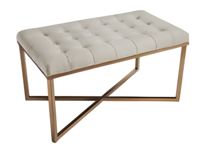 Beiger Holz Hocker im eleganten Design