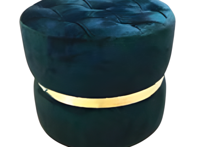 Blauer Holzhocker im modernen Design