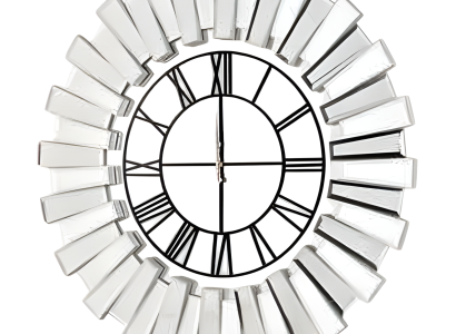 Moderne graue Wanduhr aus Holz für Zuhause und Büro