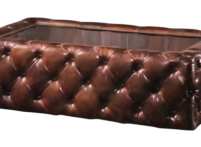 Chesterfield Glastisch Wohnzimmer Couchtisch modern elegant