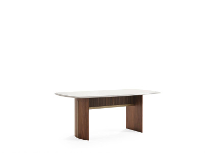 Eleganter Beigefarbener Esstisch aus Holz für modernes Wohnen
