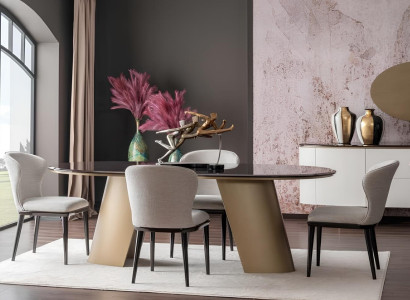 Modernes Esszimmer-Set mit Esstisch und 6 bequemen Stühlen