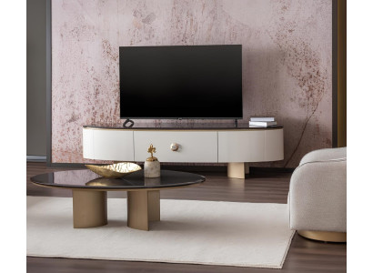 Modernes TV-Lowboard mit viel Stauraum und stilvollem Design