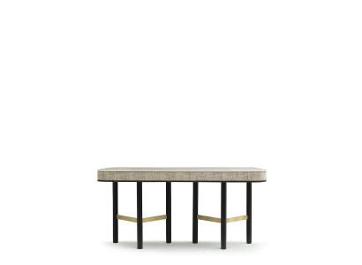 Eleganter Beigefarbener Holz-Konsolentisch im Stilvoll-Design