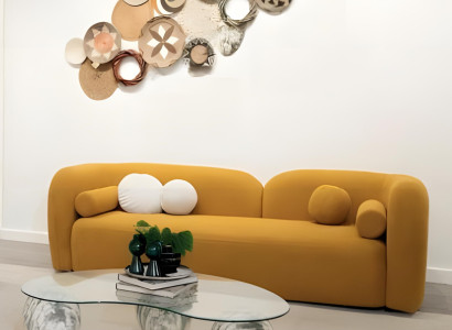 Dreisitzer Sofa Couch Wohnlandschaft Modern Komfortabel Stilvoll