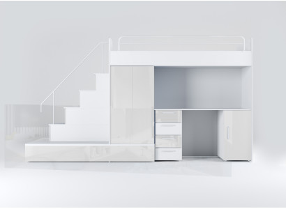 Hochbett mit Stauraum und Regal – Perfekt für das Kinderzimmer oder Jugendzimmer