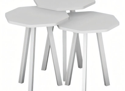 Elegantes weißes Holz Couchtisch-Set modern und vielseitig