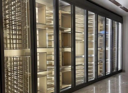 Weinkühlschrank Weinkühlgerät Design-Weinschrank Weinhalter Flaschenregal