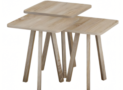 Beige Holz Couchtisch-Set Modern Elegant Wohnzimmermöbel