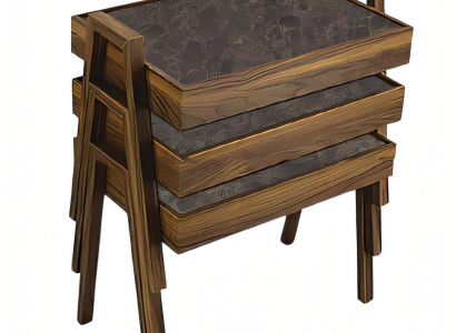 Couchtisch-Set aus Holz in Braun modern elegant