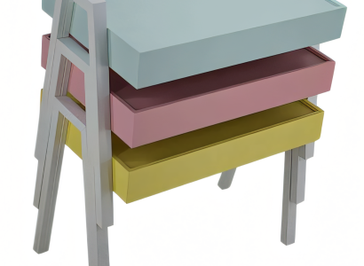 Mehrfarbiges Holz-Couchtisch-Set im modernen Design