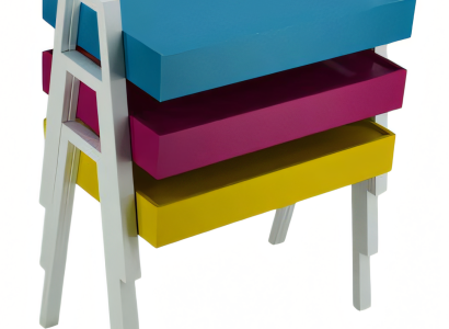 Mehrfarbiges Holz Couchtisch-Set modern und stilvoll