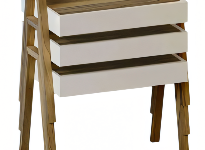 Couchtisch-Set aus Holz in Braun modern eleganter Wohnstil