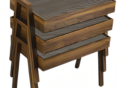 Elegantes braunes Holz Couchtisch-Set im modernen Design