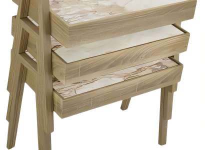 Couchtisch-Set aus Holz in Beige elegant und stilvoll