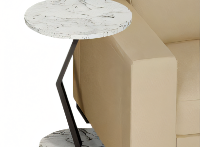 Beistelltisch aus Holz in Weiß modern eleganter Wohnzimmertisch