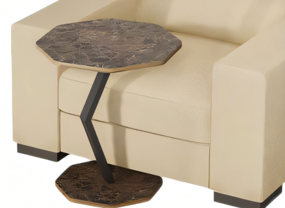 Beistelltisch aus Holz in Braun modern eleganter Wohnstil