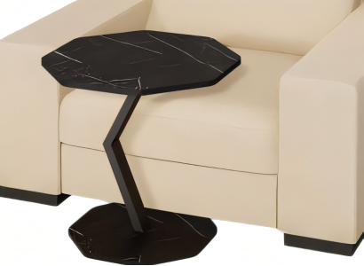 Eleganter schwarzer Beistelltisch aus Holz mit modernem Design