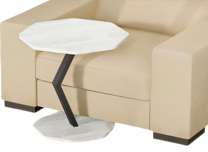 Beistelltisch aus Holz in Weiß modern eleganter Wohnstil