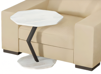 Eleganter weißer Beistelltisch aus Holz mit modernem Design