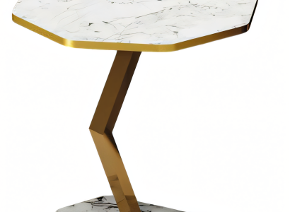 Weißer Holz-Beistelltisch im modernen Stil