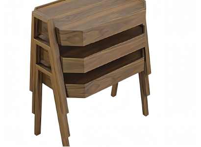 Couchtisch-Set aus Holz in Braun modern elegant