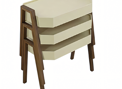 Elegantes Beiges Holz Couchtisch-Set im modernen Stil