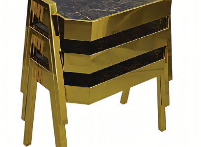 Elegantes schwarzes Couchtisch-Set aus Holz für modernes Wohnzimmer