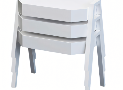 Elegantes weißes Couchtisch-Set aus Holz modern Stil