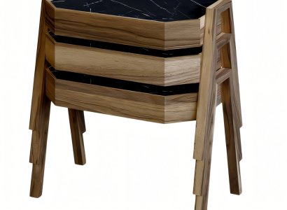 Schwarzes Holz Couchtisch-Set modern und stilvoll