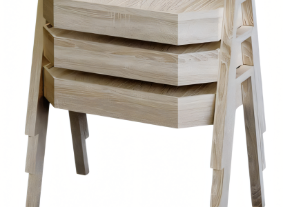 Elegantes Beiges Holz Couchtisch-Set Modern Wohnzimmermöbel