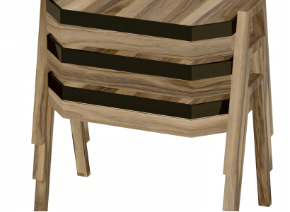 Couchtisch-Set aus Holz in Braun modern elegant