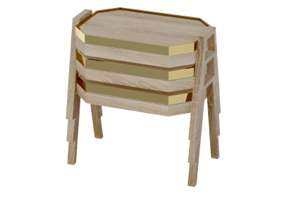 Couchtisch-Set aus Holz in Braun eleganter Stil