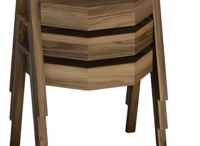 Couchtisch-Set aus Holz in Braun modern eleganter Wohnstil