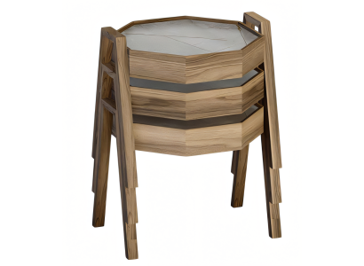 Couchtisch-Set aus Holz in Braun modern elegant