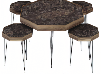 Eleganter brauner Holztisch mit modernem Design