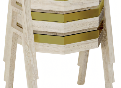 Elegantes Beiges Couchtisch-Set aus Holz für modernes Wohnzimmer