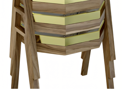 Couchtisch-Set aus Holz in Braun modern eleganter Stil