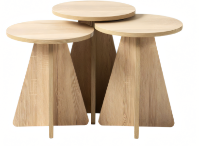 Elegantes braunes Holz Couchtisch-Set für modernes Wohnzimmer