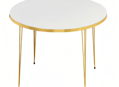 Weißer Holz-Couchtisch im modernen Design