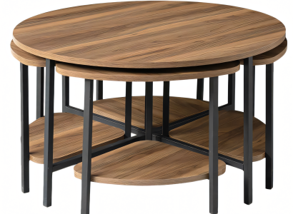 Eleganter brauner Holz-Couchtisch mit stilvollem Design