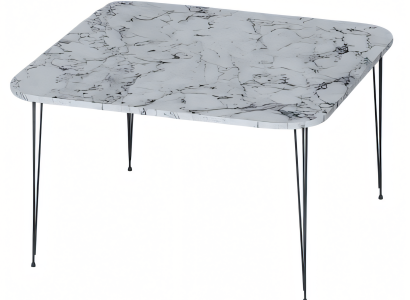 Weißer Holz-Couchtisch im modernen Design