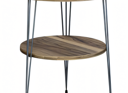 Beistelltisch aus Metall in Braun modern eleganter Wohnstil