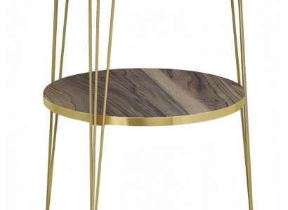 Beistelltisch aus Metall in Braun modern eleganter Wohnzimmertisch